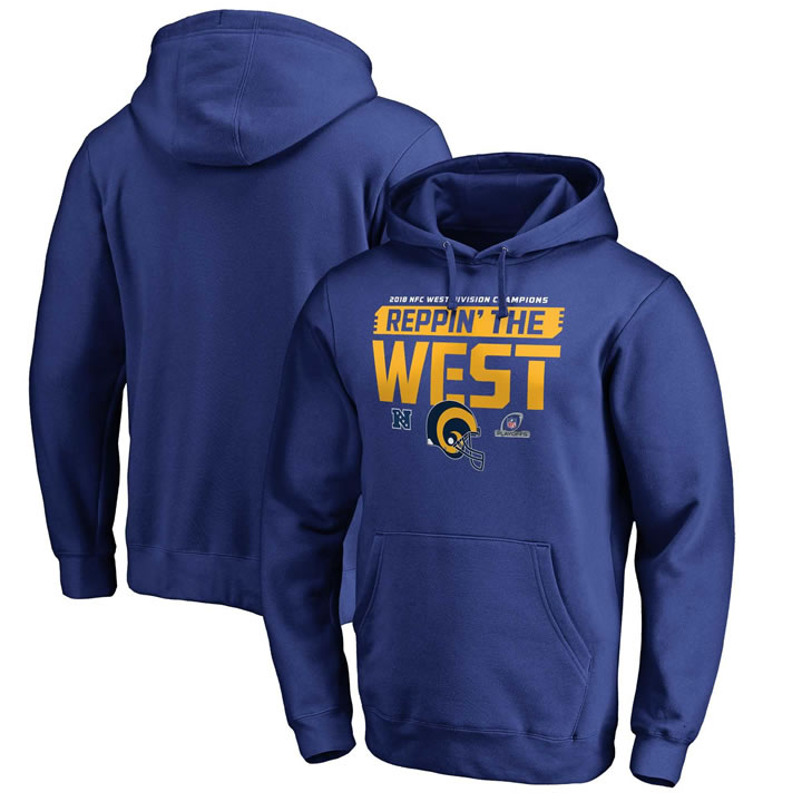 Men's Rams Blue 2018 NFL Playoffs Reppin' The West Pullover Hoodie,We sell and wholesale Men's Rams Blue 2018 NFL Playoffs Reppin' The West Pullover Hoodie on line form chian!